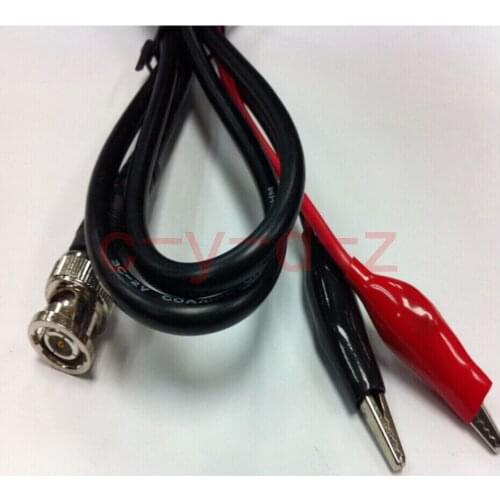 1PCS High quality Coaxial Cable BNC Male to Dual Alligator Test Clip lead