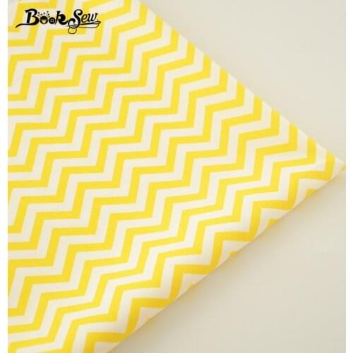 100% Cotton Fabric Home Textile Yellow Waves Designs Patchwork Quilting Sewing Cloth Craft Bedding Decoration Dolls Dress Tissue
