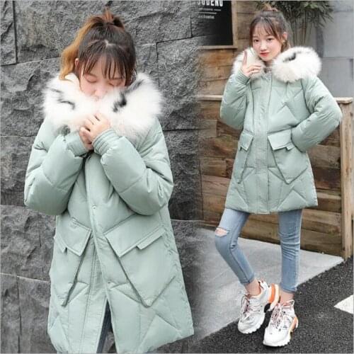 2019 Fashion Cotton Padded Winter Jacket Women Thick Female Coat Parka Warm Winter Long Jackets Ladies Outwear Z167