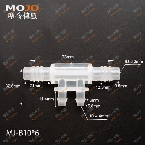 2020 Free shipping!MJ-B10X6(100pcs/Lots) Plastic hose connectors four way pipe joint multiple pass pipe connectors