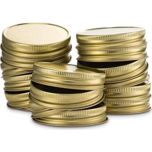 24Pc Tinplate Mason Jar Lids Reusable Regular Wide Mouth Leak-Proof Sealed Canning Cover Bottles Lid Jar Caps Kitchen Supplies