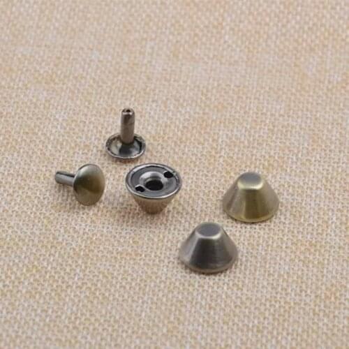 3/8 inch (12mm) Antique Brass Purse Feet RIVET BUTTONS