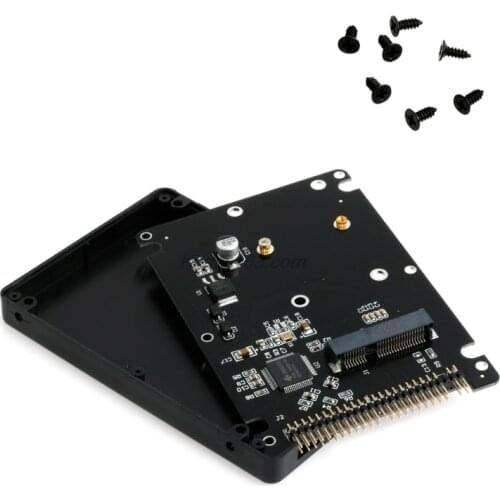 44PIN mSATA to 2.5" IDE HDD SSD mSATA to PATA Adapter Converter Card with Case