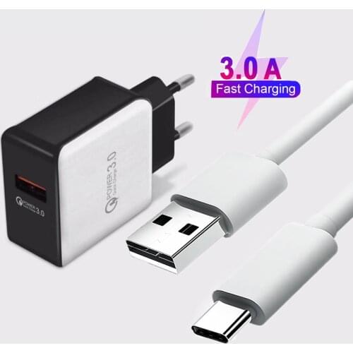 5V3A de carga rápida Cable de carga para Samsung S21 + S20 + S9 S8 S7 S6 A7 A80 A71 A51 A41 A31 A21S QC3.0 tipo C USB cargador d