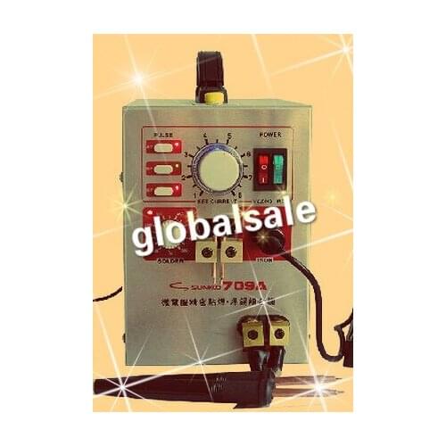 FREE SHIPPING 709A 2 in 1 Micro-computer Pedal control battery spot welder+Soldering Station Phone Notebook battery welding