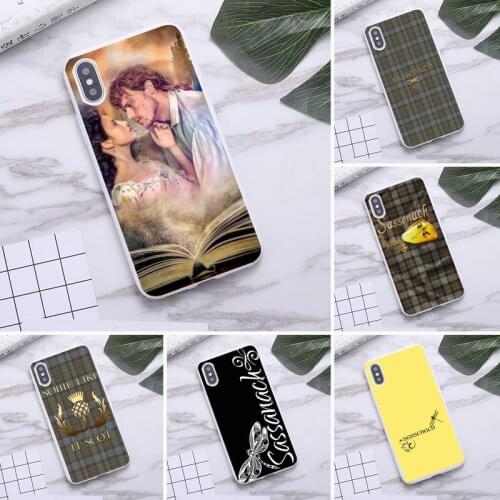 TV Jamie Fraser Sassenach Dragonfly Phone Case for iPhone 12 mini 11 Pro Max X XR XS 8 7 6s Plus Candy white Silicone Cases
