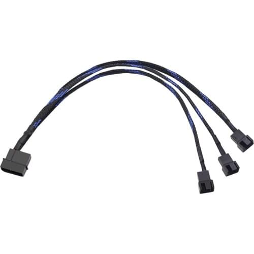 D port large 4Pin to 3Pin/4pin needle thread chassis fan expansion extension cable hub Computer fan adapter