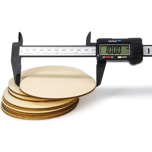 10 PCS 100mm Wood Slices Round for DIY Laser Engraving Blanks Wooden Wedding Household Decoration Board