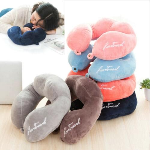 Memory Foam Pad U Shaped Travel Pillow Airplane Travel Sleep Head Rest Support Pillow Soft Foam Neck Pillow Car Pillow Cushion