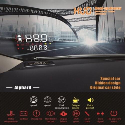 Loyal Defender HUD Ultra-Clear Head Up Display for 2018 New Alphard safety warning alarm system for Left/Right Hand Drive Car
