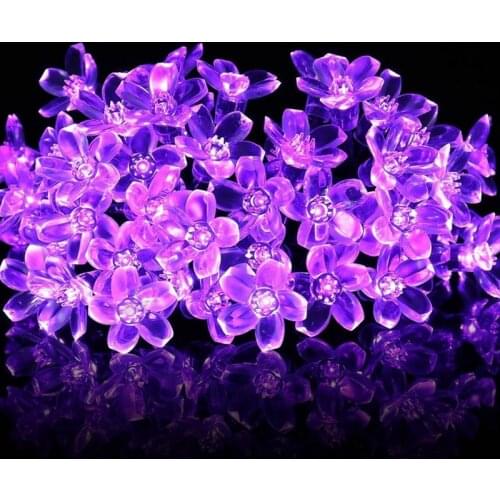Fairy String Lights for Christmas Garden Holiday Room Decoration Lights 10/20 Leds Battery Powered Led Lights Cherry Blossoms
