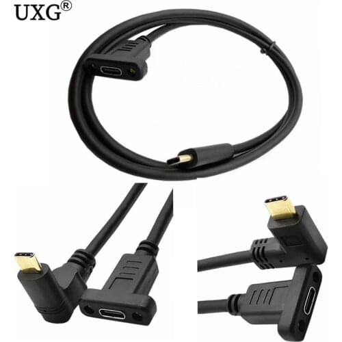 USB 3.1 Type c Male to Female Extension Cable with Panel Mount Screw USB C female to USBc Male extending Wire Extender Data Cord