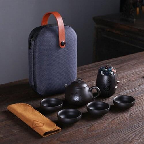 Chinese Kung fu Teapot Tea set kettle Portable Travel Outdoor Ceramic Teaware Teaset Tray Coffee Cup gaiwan