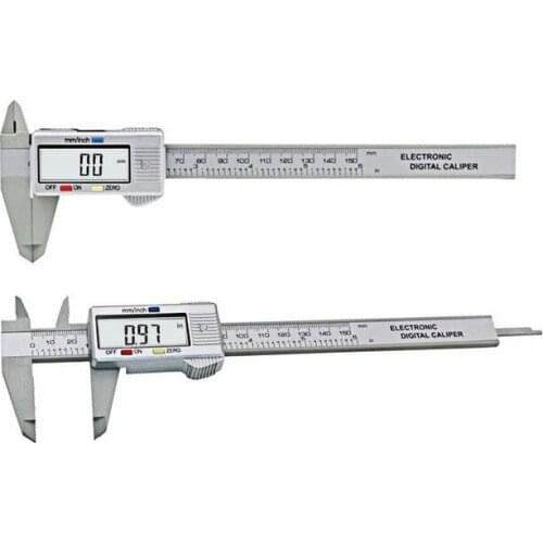 By dhl 100set practical 6inch LCD 150mm Digital Electronic Carbon Fiber Vernier Caliper Gauge Micrometer Measuring