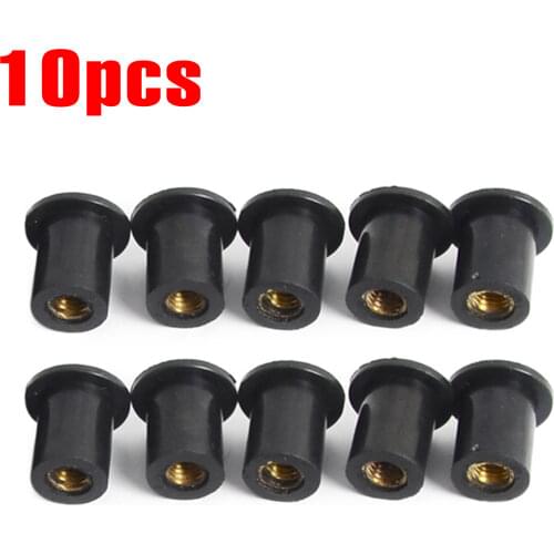 M5 10 Pieces Rubber Grommet Rubber Well Nut Metric Windscreen Nuts For Honda CBR 600 CBR 900 CBR 95 CBR 929 CBR1000