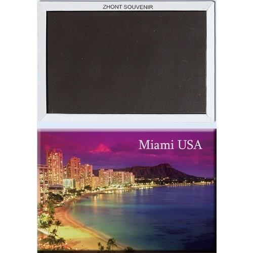 Night at the beach Miami Florida USA Travel souvenirs 22991 Magnetic refrigerator