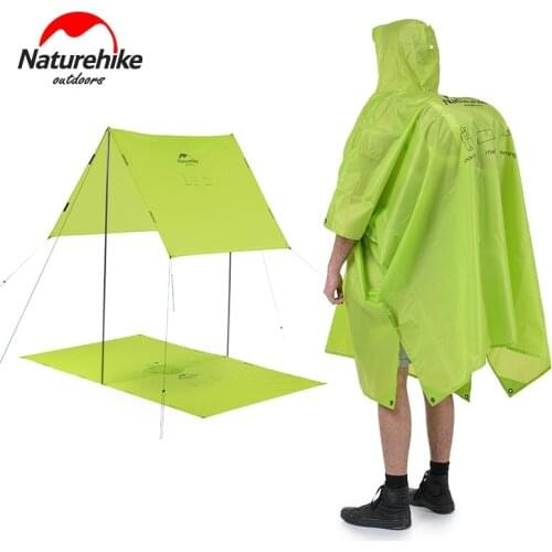 Naturehike Multifunctional Poncho Outdoor Camping Raincoat Backpack Cover Hiking Fishing Raincoat Mini Sun Shelter