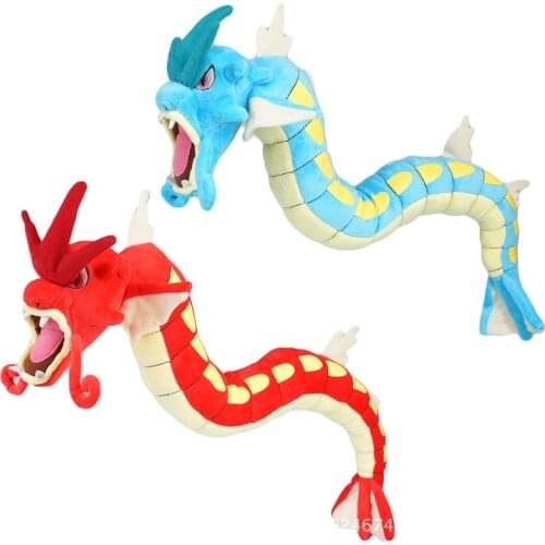 Cartoon Plush Toy Gyarados 58cm(23") Red Shiny Blue Dragon Stuffed Dolls Toys Animal Plush Doll Kids Gift
