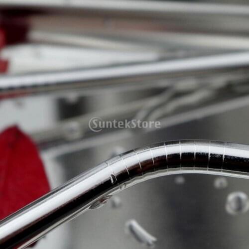 4pcs Stainless Steel Drinking Strawberry Set With Cleaning Brush 215mm