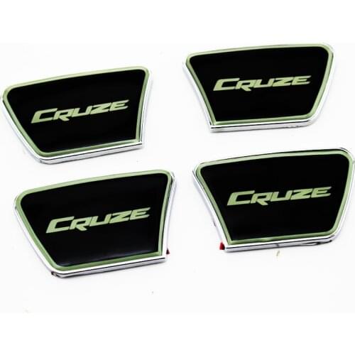 FOAL BURNING 4Pcs/Set ABS Inside Door Bowl Stickers For Chevrolet Cruze Sedan Hatchback 2009-2012 Cars Car Accessories