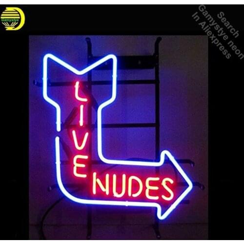 Live Nudes neon Signs Real Glass Tube neon lights Recreation Game Room Professiona Iconic Sign Beer Bar Pub sign board Lamps