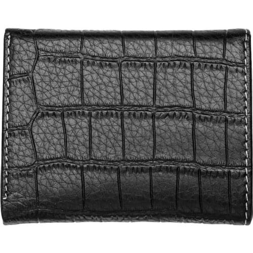 2021 New Fashion 100% Cow Genuine Leather Women Short Alligator Wallets High Quality Female Girl Petty Luxury Coin Purse Clutch