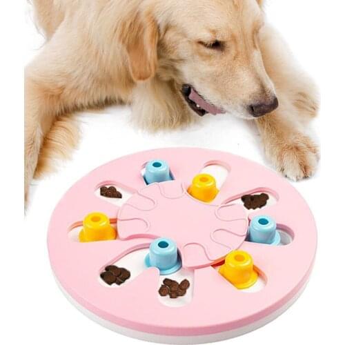 Pet Dog Training Toy Educational Puzzle Toys For Dogs Anti Choke Bite Slow Feeding Bowl Dog Food Dispenser Game Interactive Toy