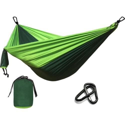 Single Hammock Adult Outdoor Camping Travel Survival Hunting Sleeping Bed Portable With 2 Belts 2 Carabiner