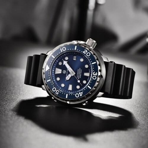 PAGRNE DESIGN Mens Divers Watches 300M Waterproof Sports Mechanical Wristwatch Top Brand Sapphire Glass Clock Relogio Masculin