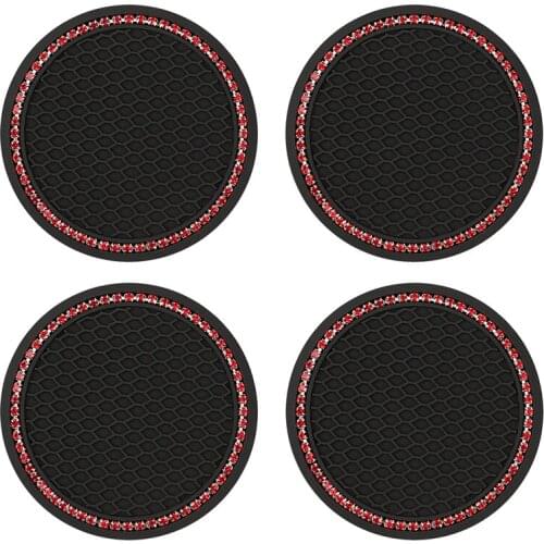 Cup Holder Coaster 2.75 Inch Car Interior Round Cup Holder Pad Cup Holder Insert Drink Coaster for Cars SUV 4PCS