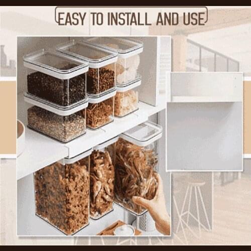 Cabinet Hanging Grain Storage Box for Grains Plastic Containers for Cereals Kitchen Food Sliding Sealed Jar Storage Box Dropship