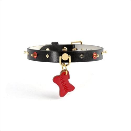 Bandage Collar and Leash Sex Slave Necklace Pu Leather Bdsm Choker for Women Sexo Restraints Collar Sexual Gay Fetish S0926