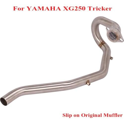 Slip on System Motorcycle Exhaust Front Header Pipe Connector Link Tube for YAMAHA XG250 Tricker
