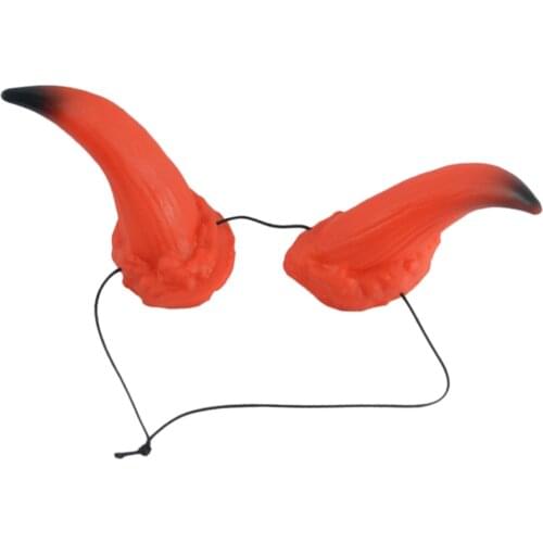 Devil OX Horns Costume Party Hair Cosplay Headband Halloween Hair Headpiece