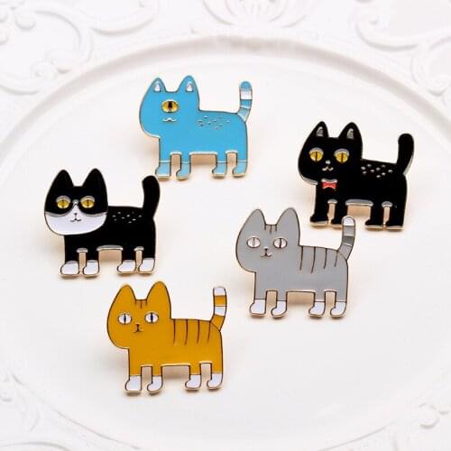 1PC Animal Brooch Cartoon Cat Jewelry Gift Cardigan Clip Suit Pin Fashion Exquisite Clothing Decoration Women Man Accessories