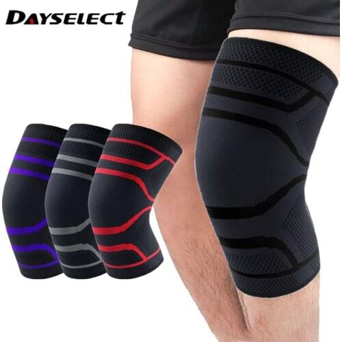 1PCS Elastic Sports Leg Knee Support Brace Wrap Protector Leg Compression Safety Pad Hiking Cycling Running Fitness Knee Pad