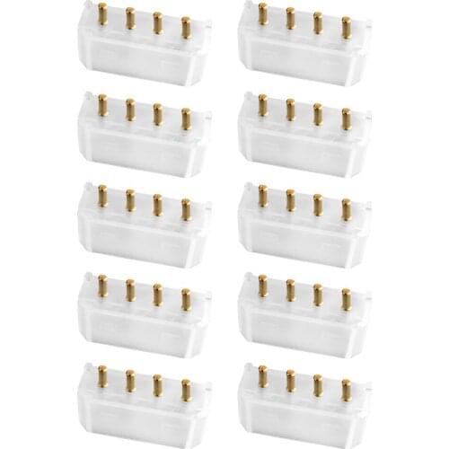 10PCS 5.08mm Big 4PIN Female Socket Straight Hollow Needle for Computer Atx Ide Power Connector