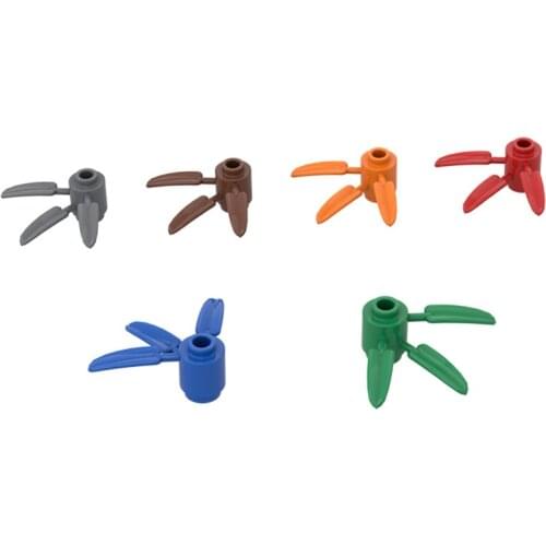 BuildMOC Compatible Assembles Particles 30176 1x1 round brick with three bam Building Blocks Parts DIY LOGO Educational gift Toy