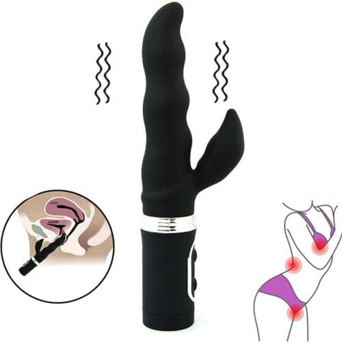 10 Speed G-spot Vibrator AV Stick Dual Vibration G-spot Massage Clitoris Stimulation Adult Sex Toys for Woman Female Masturbator