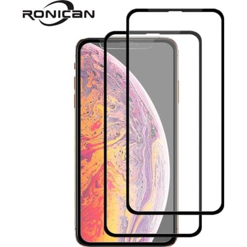 2 Pcs For iPhone XS MAX XR X Screen Protector Glass iPhone 7 8 Plus Protective Glass on iPhone 5 5s 6 Tempered Glass Full Cover