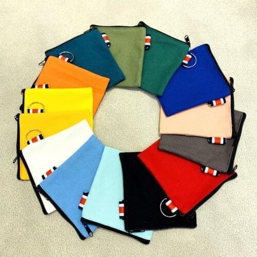 5PCS DIY canvas cotton bag pure zipper jewelry bag USB earphone bag key bag coin purse ladies men coin purse small purse