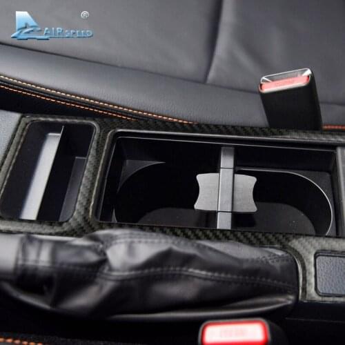 Airspeed Carbon Fiber water Water Cup Holder Cover Trim Frame for subaru XV 2013 20142015 2016 car-styling
