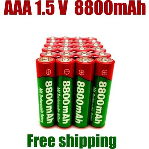 2020 New 1.5V AAA rechargeable battery 8800mah AAA 1.5V New Alkaline Rechargeable batery for led light toy mp3wait+free shipping
