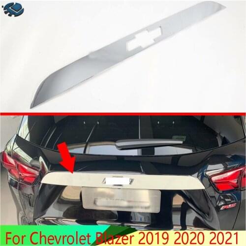 For Chevrolet Blazer 2019-2021 Car Accessories ABS Chrome Rear Boot Door Trunk Lid Cover Trim Tailgate Garnish