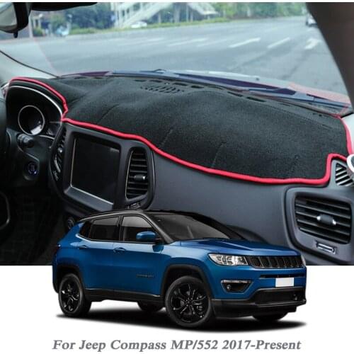 Car Styling Dashboard Protective Mat Shade Cushion Pad Rose Carpet For Jeep Compass MP/552 2017-Present RHD&LHD Auto Accessory