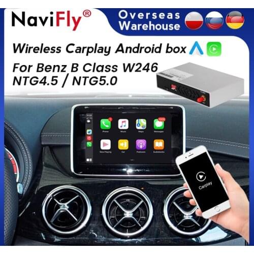 Wireless Carplay Android Video BoxFor Benz B Class W246 NTG4.5/NTG5.0 Auto Interface Decoder Box Support BT Maps Mirror Music