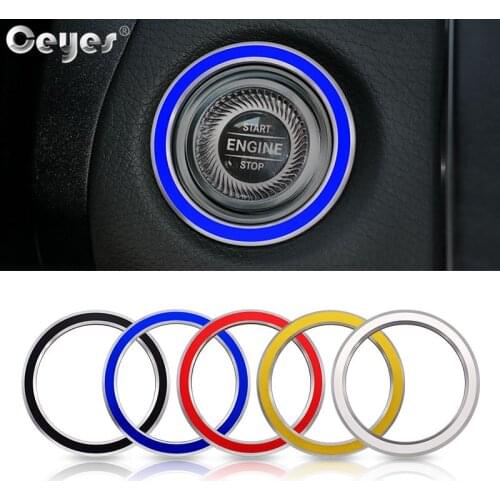 Ceyes 1pc Car Styling Engine Ignition Start Stop Button Ring Case For Mercedes Benz E Class W213 E200 E300 Accessories Stickers