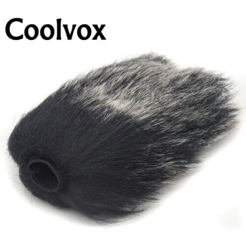 Coolvox recorder Outdoor Condenser MIC Wind Cover Shield Fur Windshield Windscreen Muff for Sony Camera Microhpone 9cm Deepth