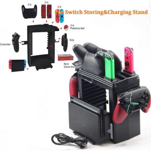 For Nintend Switch NS Accessories Game Disc Storage Bracket Holder Tower for Nintendo Switch Joystick Stand for poke ball plus