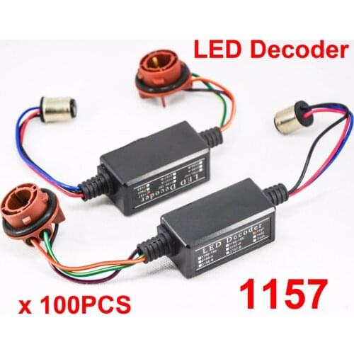 DHL 100x 1157 3157-A 3157-B 7443 LED Bulbs Error Free Canbus Canceler Adapter Decoder Fog Turn Brake Anti-Hyper Flash Blinking